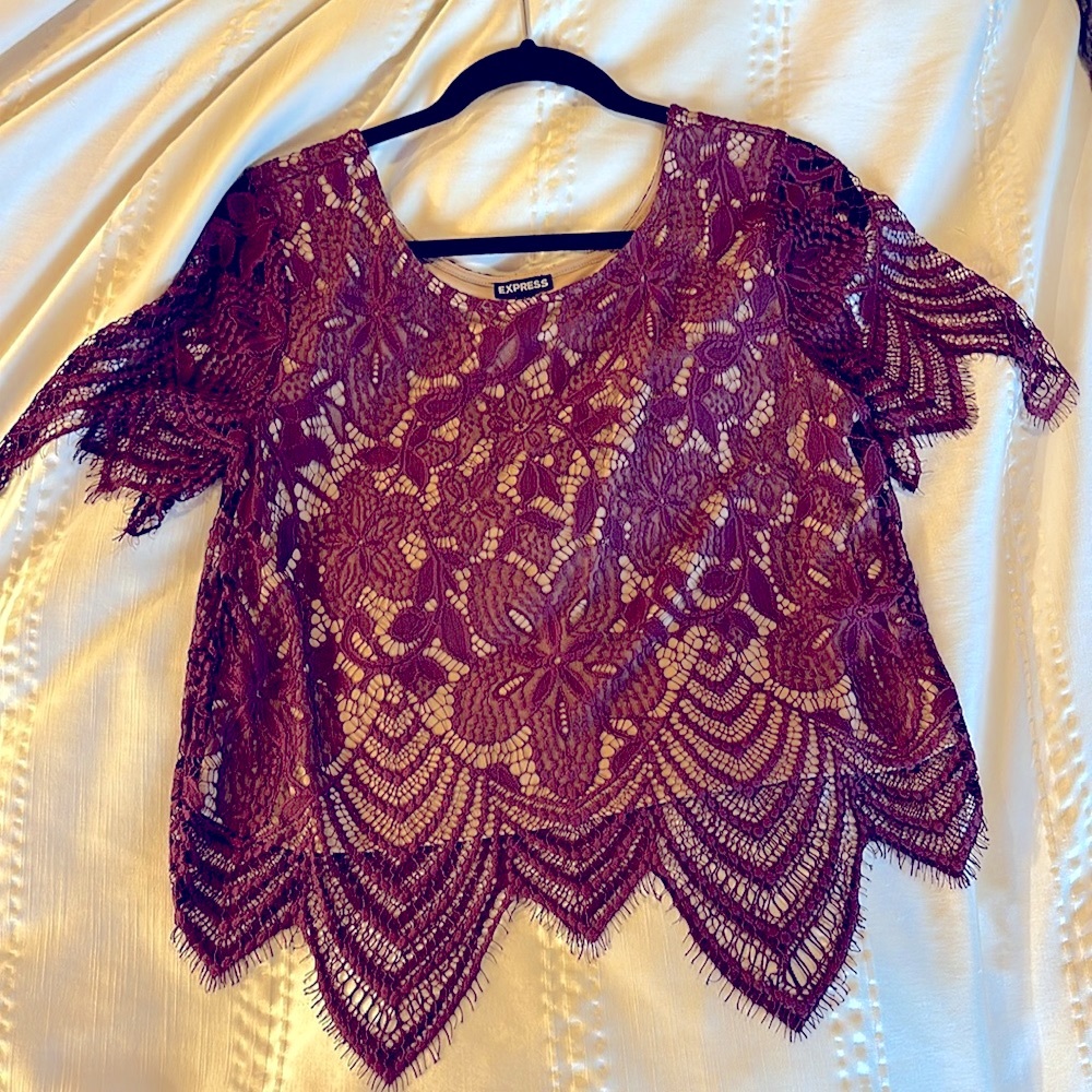 Express Lace Blouse Size M